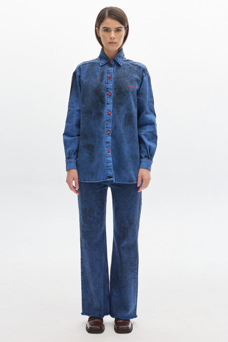 Camisa Noble Denim Washed Blue