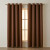 Cortina Blackout 100% Engomada Termica Set 2 Paños Tipo Lino Color Marrón Café