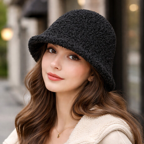 Gorro piluso corderito Negro