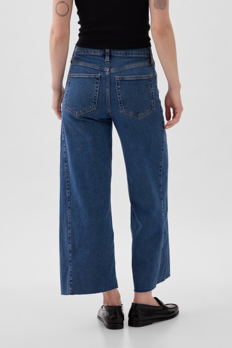 Jean Stride Tiro Alto Mujer Medium Indigo 15