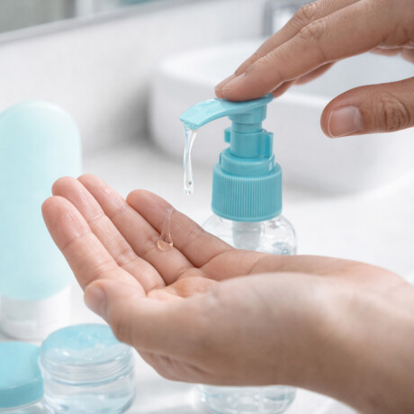 Set de 8 frasquitos de silicona para viaje Verde