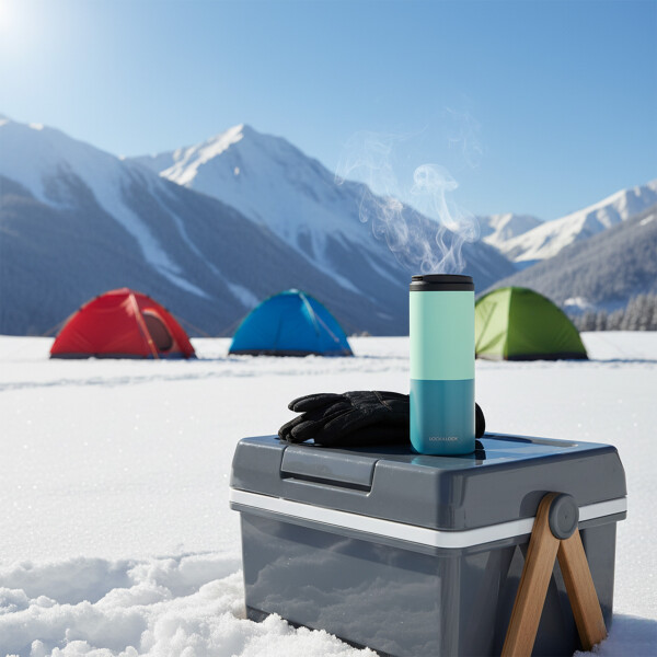 Vaso Térmico Botella Acero Inoxidable 450ml Lock&Lock Color Celeste