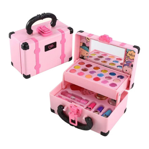 Set de maquillaje valija dos pisos para niñas Set De Maquillaje Valija Dos Pisos Para Niñas
