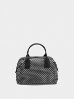 Bolso Tote Estampado De Nylon negro