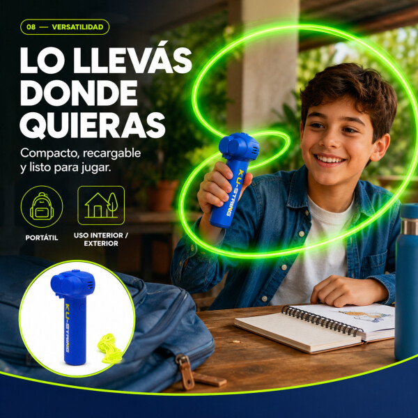 Lanzador de Cuerda Zipstring Recargable con Luz LED Azul 1