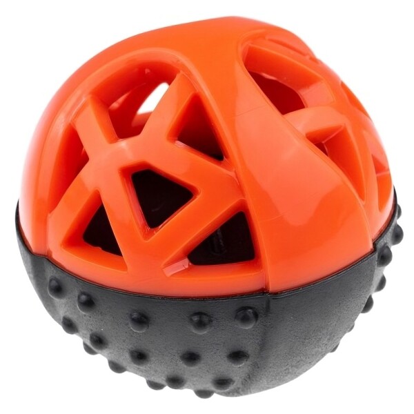 Juguete Pelota Dental Perro Rellenable Comida Golosina Color Variante Negro Naranja