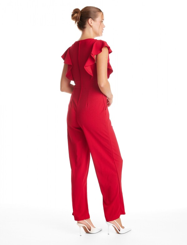 Enterito Crepe Manga Volado ROJO