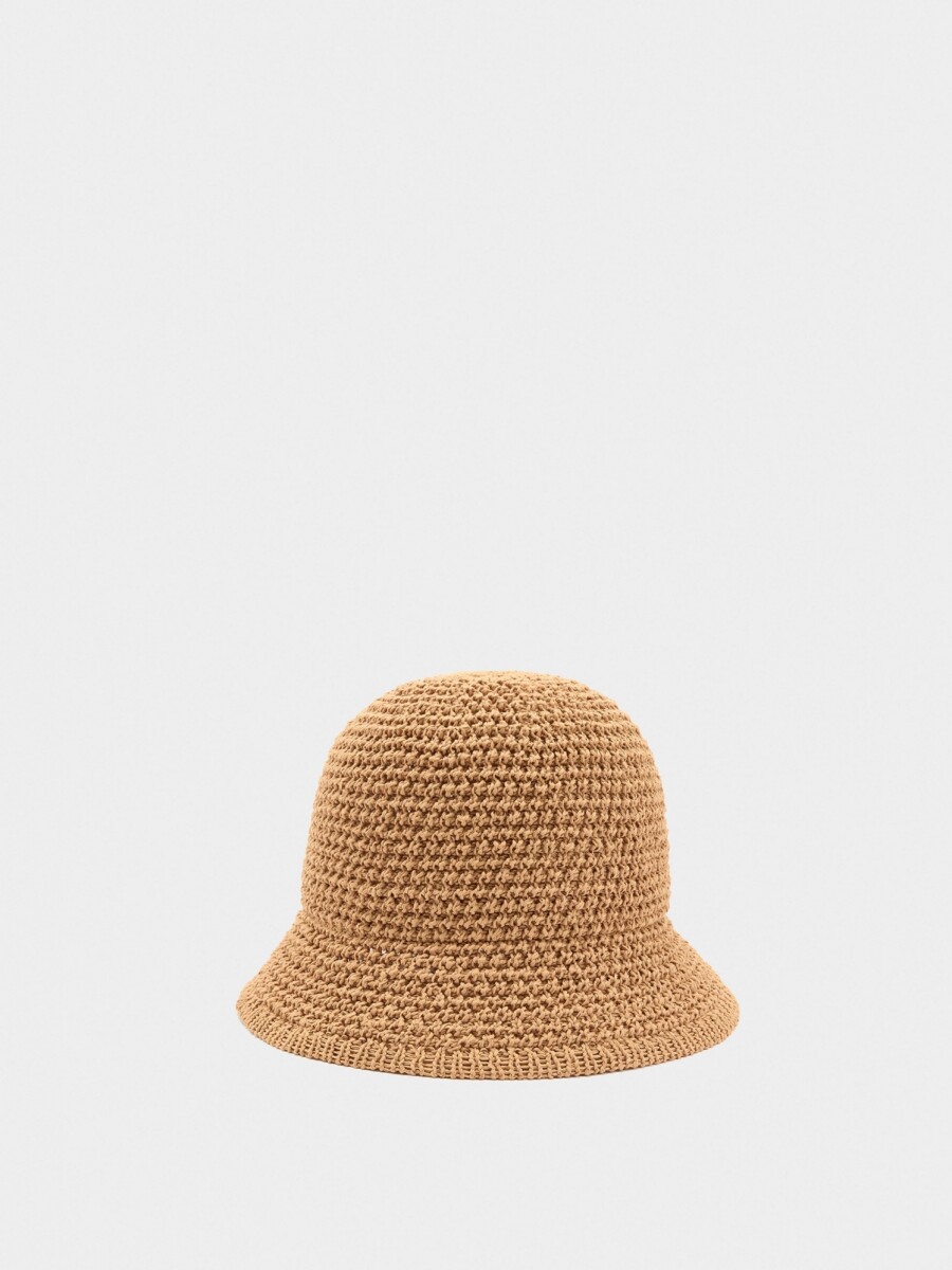 Sombrero Bucket De Punto natural