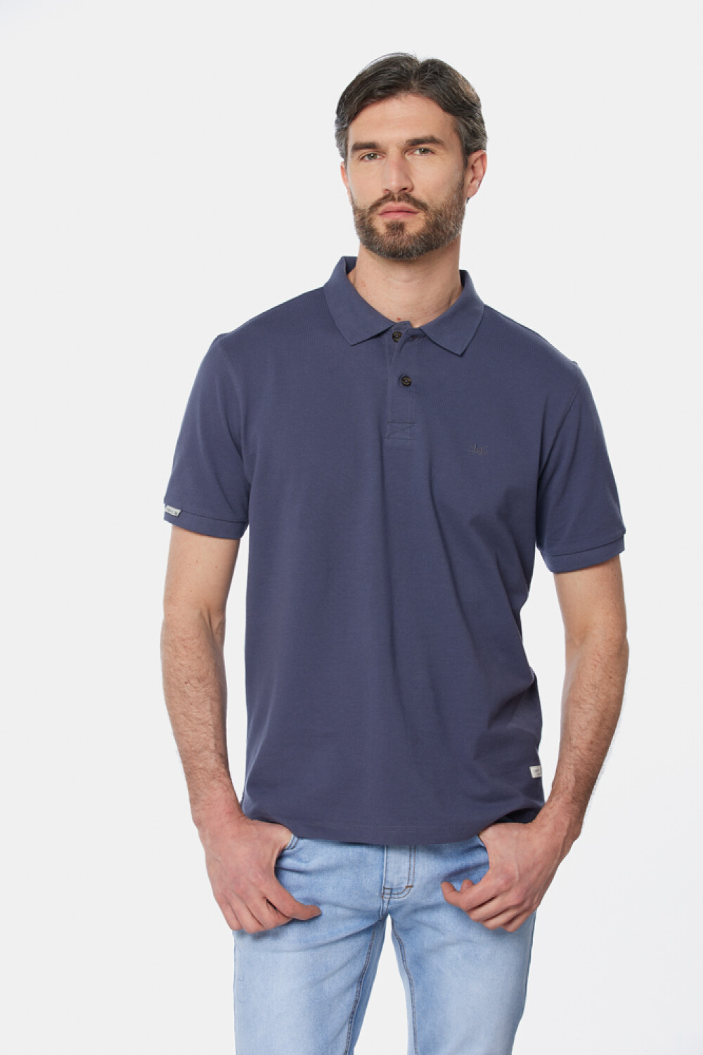 REMERA POLO PIQUE LISA Azul