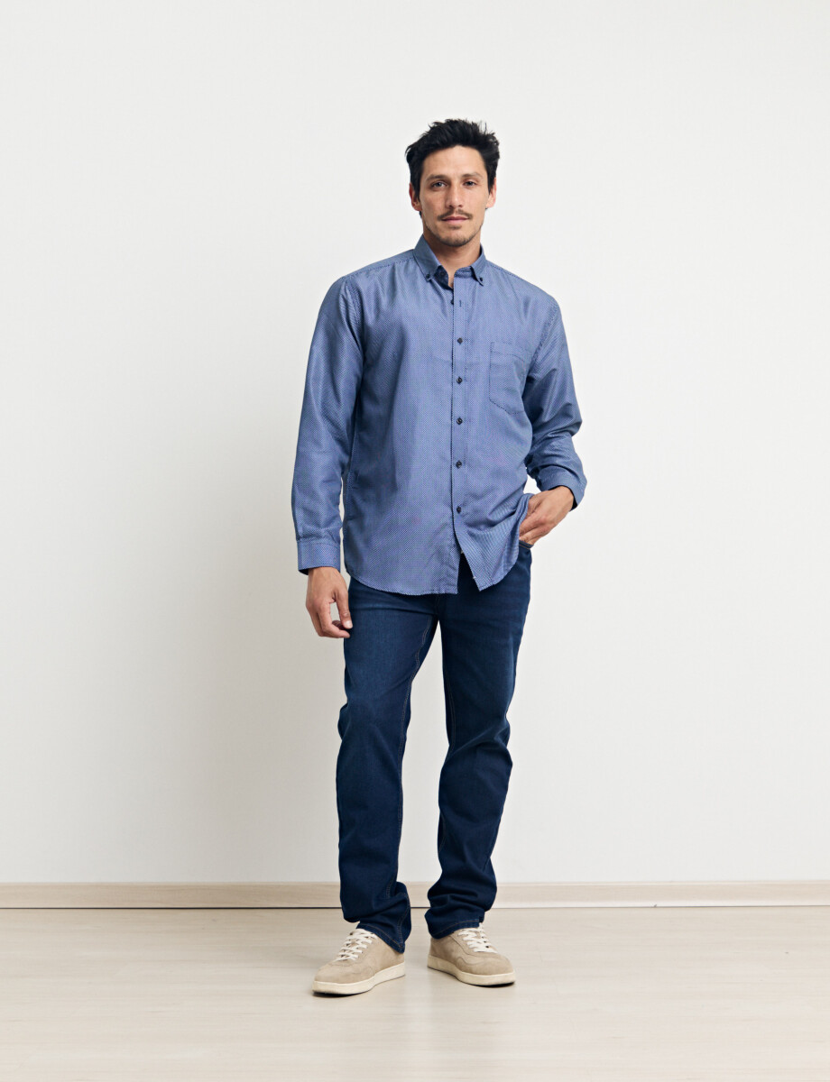 012666 CAMISA HARRINGTON LABEL Azul Osc/bla