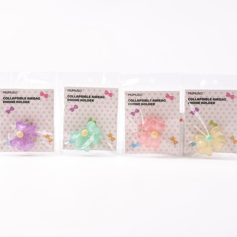 SOPORTE PARA CELULAR CON COJÍN DE AIRE TRANSPARENTE EN FORMA DE MOÑO (COLORES SU SOPORTE PARA CELULAR CON COJÍN DE AIRE TRANSPARENTE EN FORMA DE MOÑO (COLORES SU