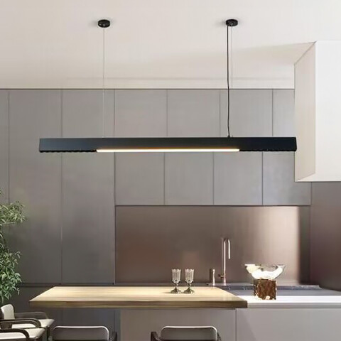 Lámpara colgante LED rectangular negra cálida 30° IX4600