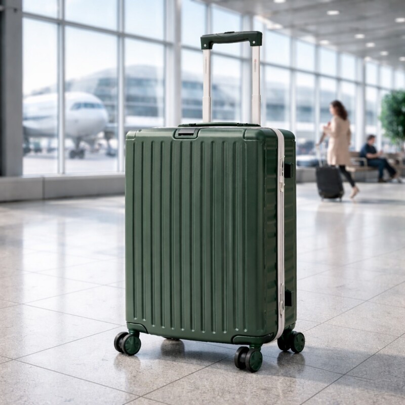 Valija Rígida de Policarbonato con Ruedas 24' Verde