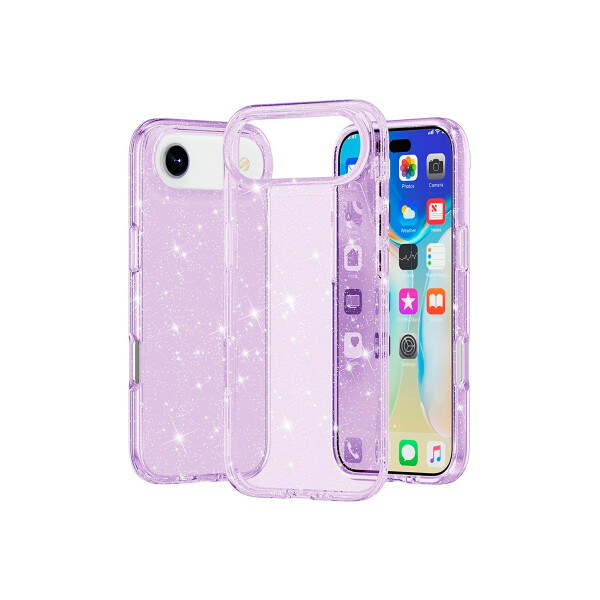 Protector para iPhone 17 Air glitter color violeta Protector Para Iphone 17 Air Glitter Color Violeta