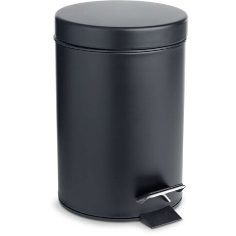 Papelera Pedal Mala 3L Metal Recubierto Negro