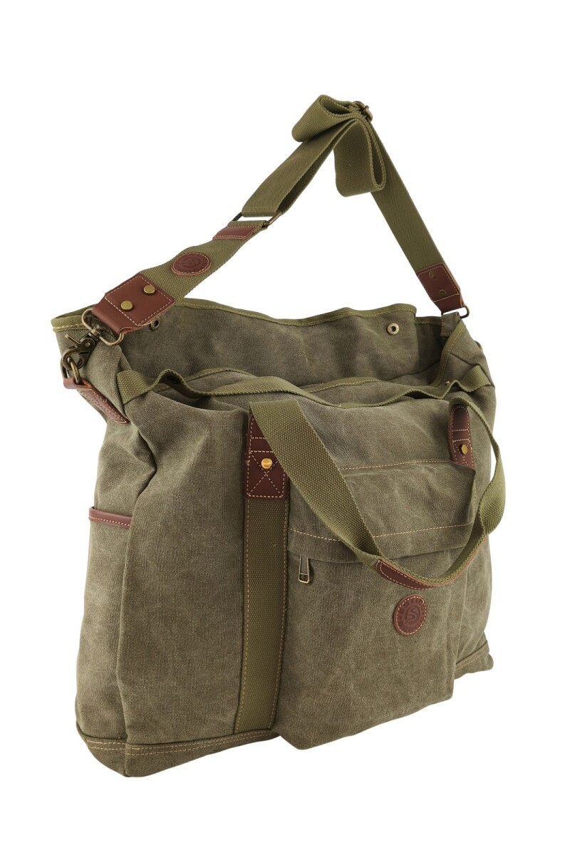 Bolso tote de lona urbano Verde