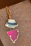 Cracked Necklace Fucsia / Azul