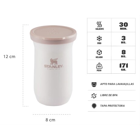 Mate con tapa Stanley acero inox. 200ml Rosa quartz