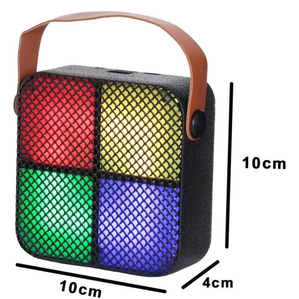 Parlante Bluetooth Karaoke Con Micrófono Y Luces Portatil Ax Variante Color Negro