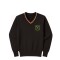 Sweater escote V Alemán Negro