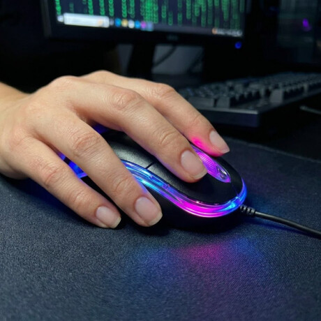 Mouse Óptico USB Klasse LED | 1200 DPI | Color negro Mouse Óptico USB Klasse LED | 1200 DPI | Color negro