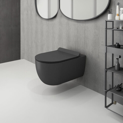 INODORO PARA COLGAR GRIS MATE FLAMINIA 000