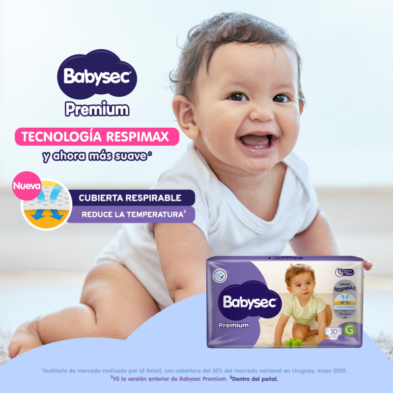 Pañales Babysec Premium Talle G 30 Uds. Pañales Babysec Premium Talle G 30 Uds.