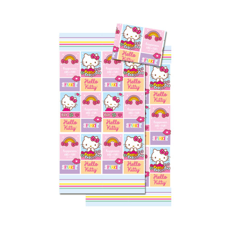 Juego Sábanas Infantil Hello Kitty 1 Plaza 100% Microfibra U