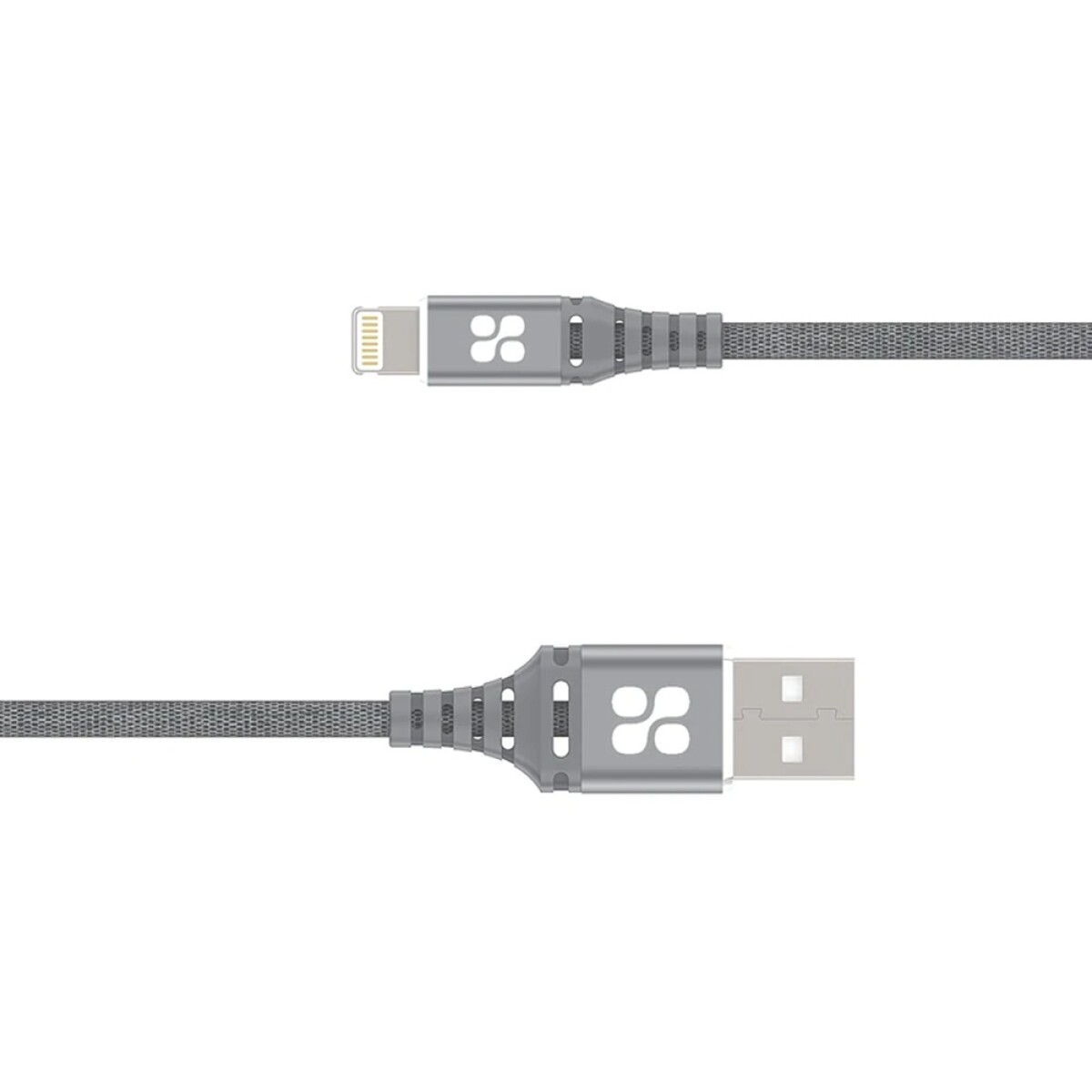 Cable p/Iphone Datos y Carga Rápida 2Mt Promate NerveLink-i2 - Gris 