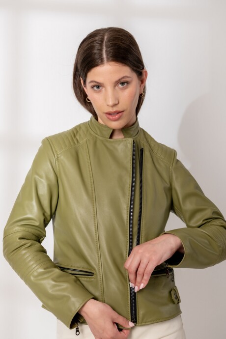 Chaqueta de cuero Dubai Verde