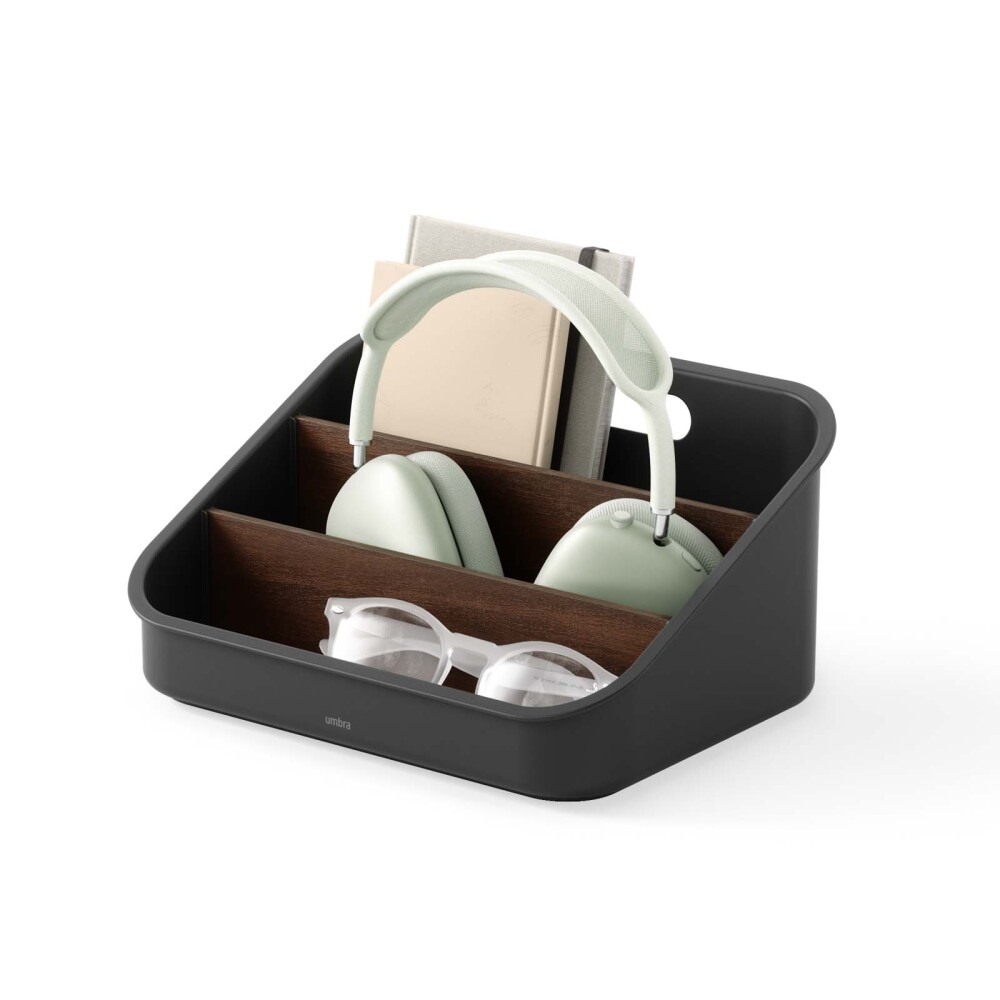 ORGANIZADOR PLASTICO-RECICLADO-Y-MADERA NEGRO BELLWOOD PACKET