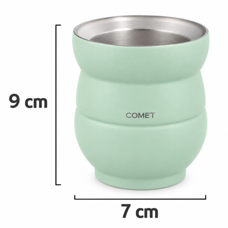 Mate Chico con Doble Pared en Acero Inoxidable 140Ml Comet Verde Pastel