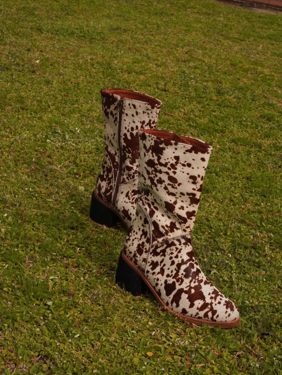 City Boots Print - Blanco / Marrón 