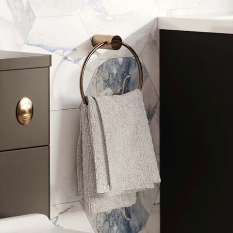 Toallero aro SIGNATURE bronce cepillado Toallero Aro Signature Bronce Cepillado