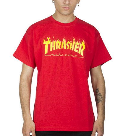 Remera MC Thrasher Men Flame Rojo
