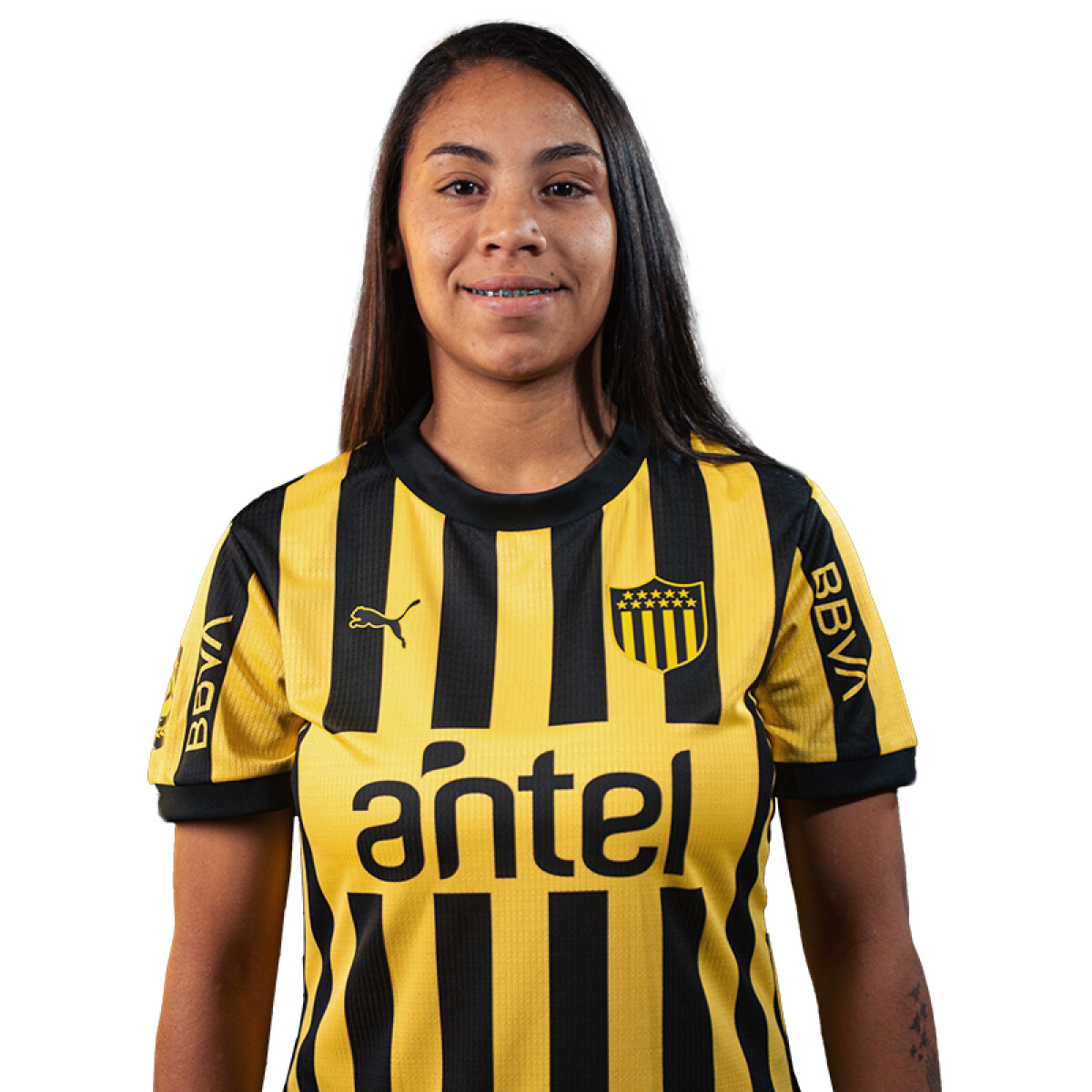 Peñarol Home Jersey W 24-77929401 - Amarillo/negro 