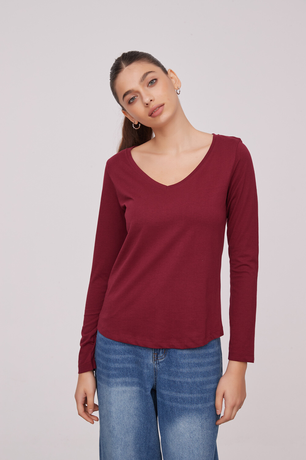 Remera Sidrale Bordeaux Oscuro