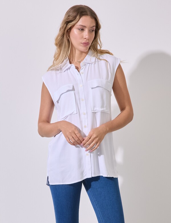 Camisa Bolsillos BLANCO