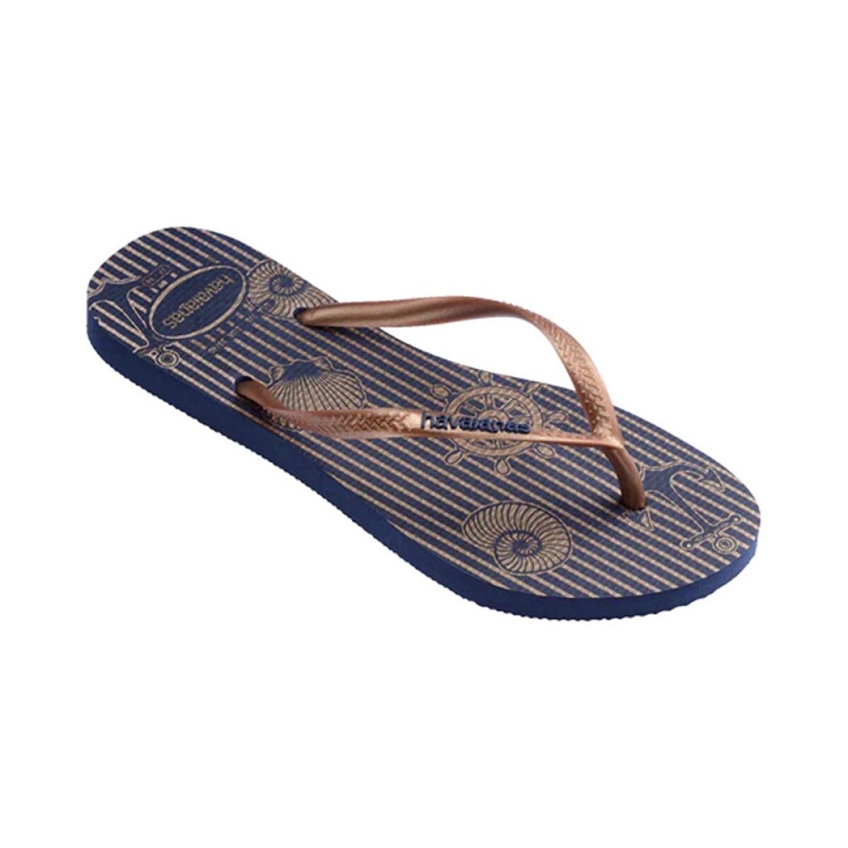 Sandalias Havaianas Slim Nautical Mujer - Marino/rosado 