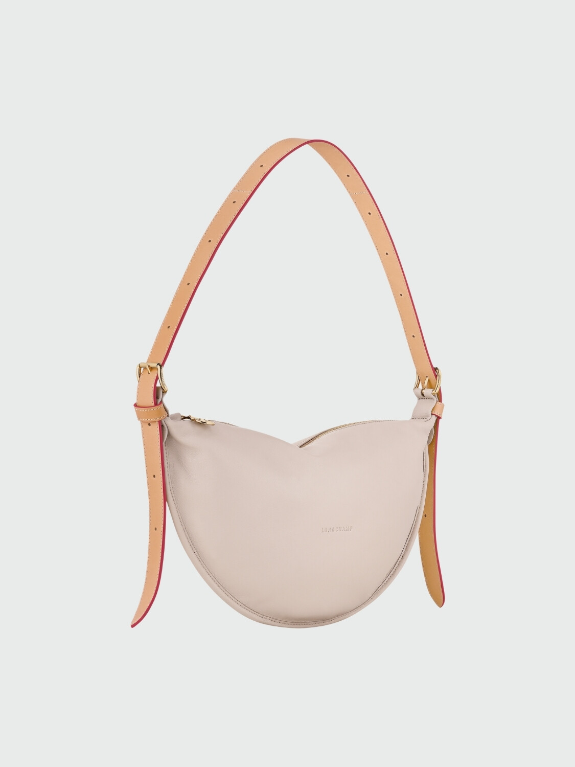 Longchamp - Bolso Cruzado de cuero, Smoothie Gris