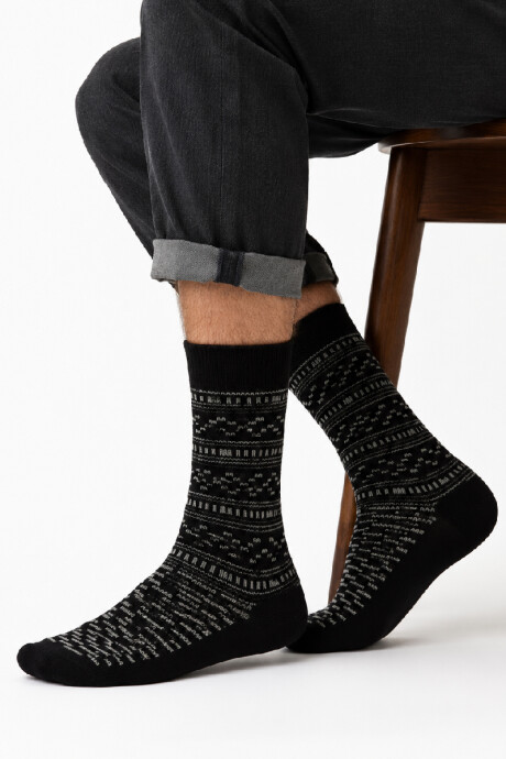 Media Bariloche para hombre Negro