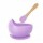 Set de Comida Bebé Irrompible en Silicona c/ Bowl y Cuchara Lila