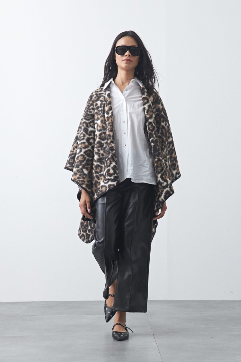 PONCHO DOLMADES Animal Print