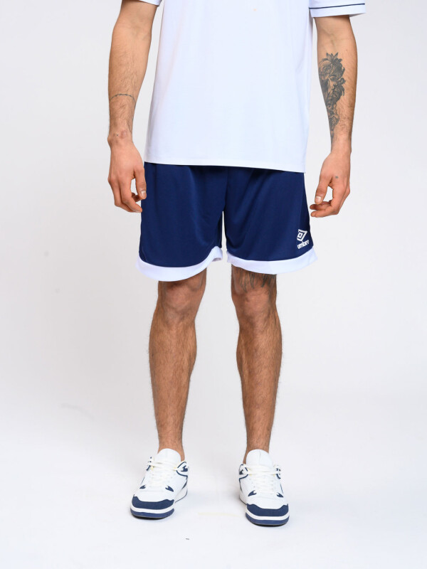 SHORT FUTBOL Umbro Hombre Azul Marino, Blanco