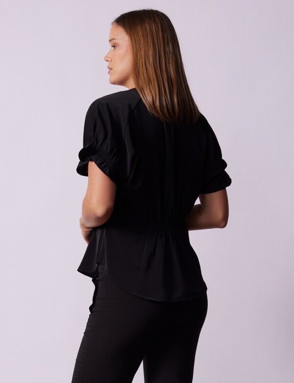 Blusa Frunce Espalda NEGRO