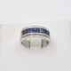 Anillo En Oro 18K Blanco Con Zafiros Anillo En Oro 18K Blanco Con Zafiros