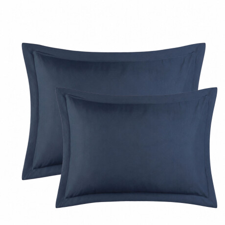 SET FUNDAS ALMOHADA POLIESTER AZUL PREWASHED MARINO