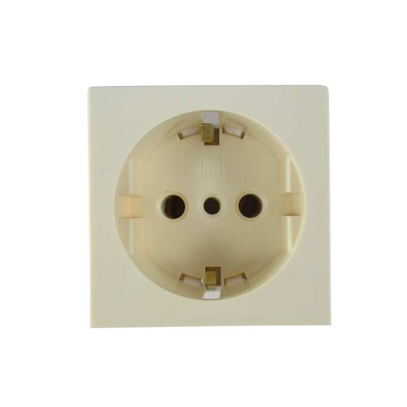 MODULO TOMA SCHUKO LATERAL Y CENTRAL 16A+T MARFIL PULIDO MODULO TOMA SCHUKO LATERAL Y CENTRAL 16A+T MARFIL PULIDO