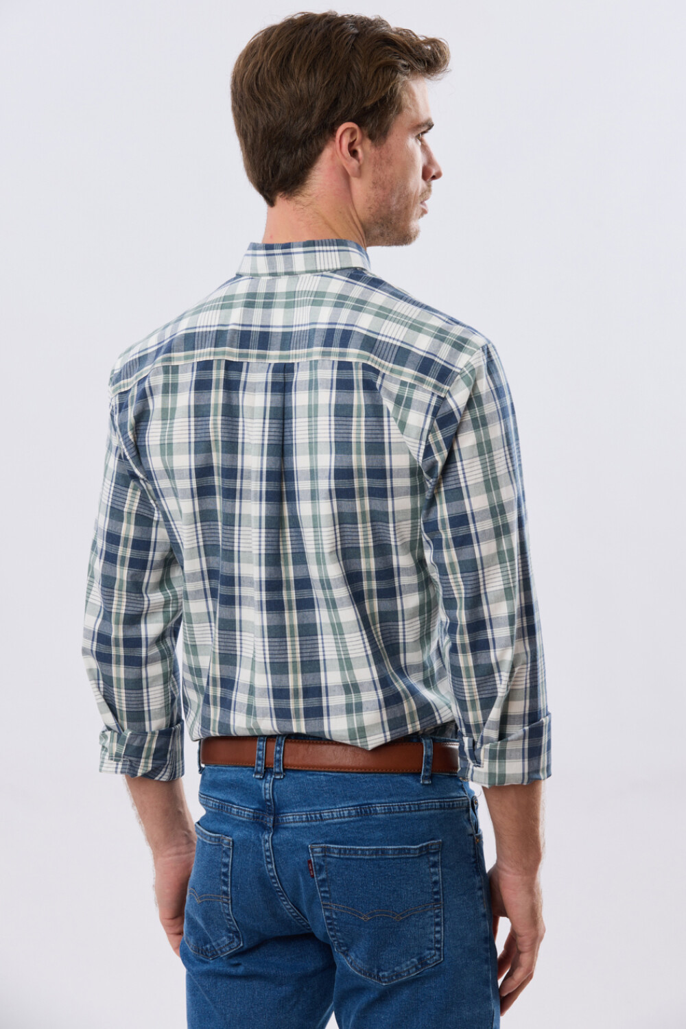 CAMISA CUADROS Azul Oscuro