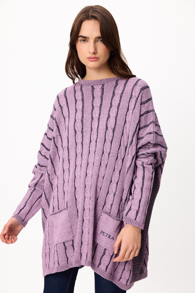 Sweater Oceano Lila/Azul